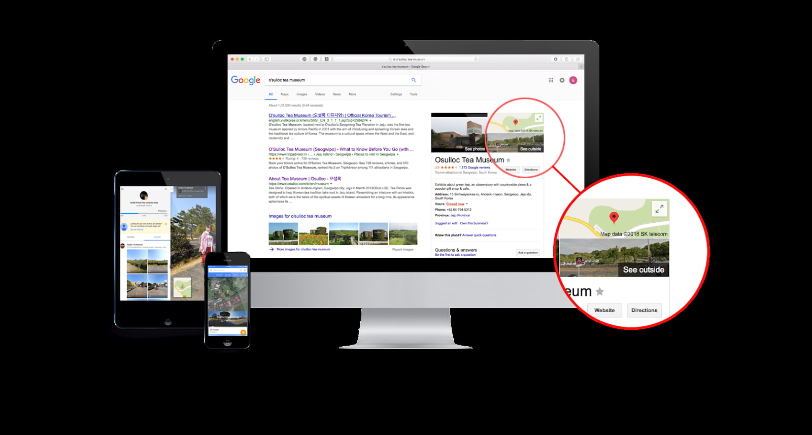 Google Business View op verschillende gadgets